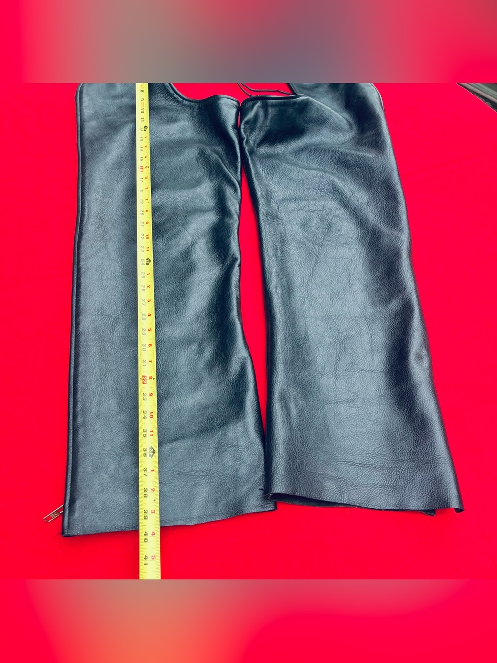 Men's Black Leather Chaps